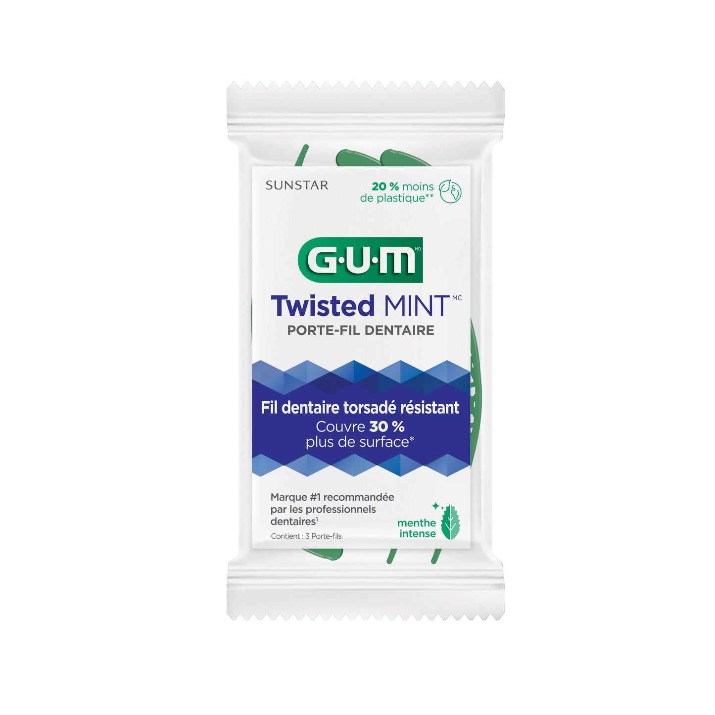 828 : Porte-fil dentaire GUM® Twisted Mint™