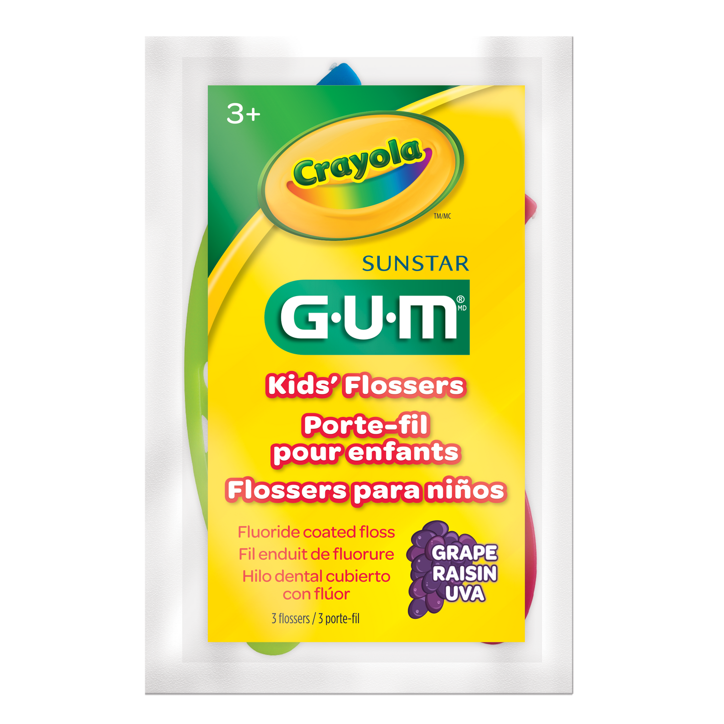 895 : Porte-fil dentaire original GUM® Crayola™, 48 unités