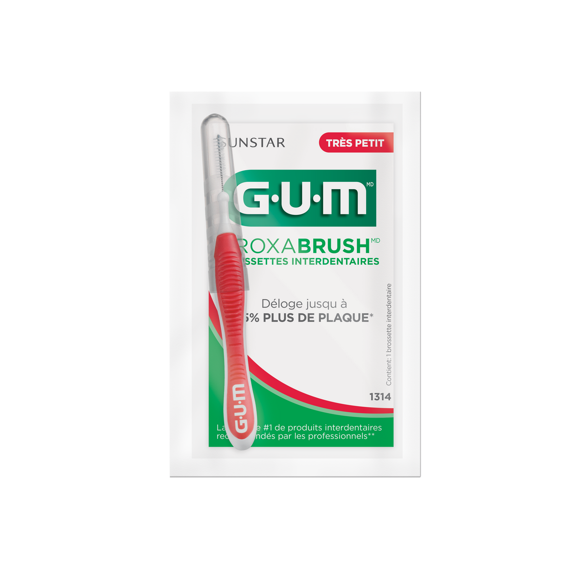 1314: PROXABRUSH® INTERDENTAL CLEANERS - Cylindrical Ultra Tight Cello Wrapped (red)
