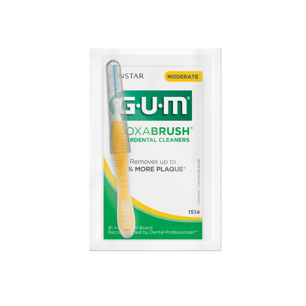 1514: PROXABRUSH® INTERDENTAL CLEANERS - Tapered Moderate Cello Wrapped (yellow)