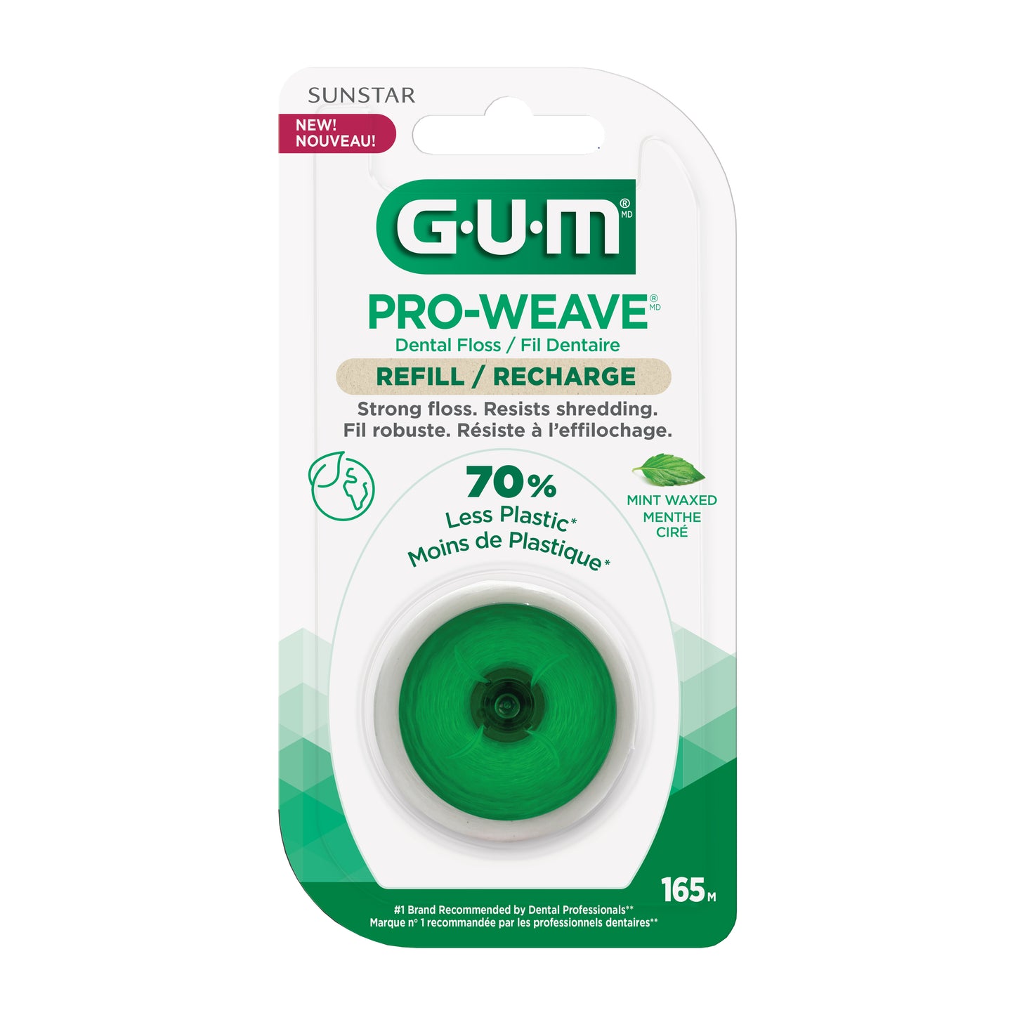1840REF: Pro-Weave® Waxed Mint Floss Refill - 165m