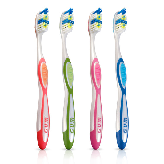 394 : Brosse à dents GUM® TOOTH & TONGUE - Souple, régulière, douzaine