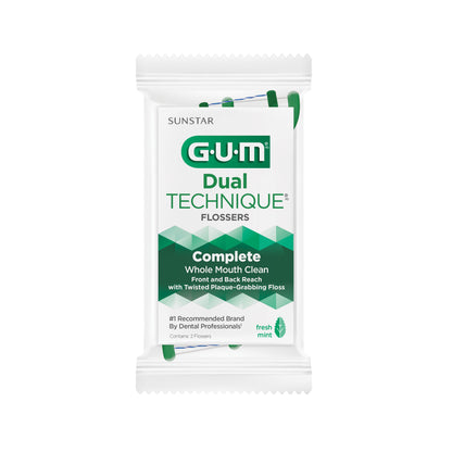 821 : Porte-fils dentaires Dual TECHNIQUE® MENTHE (48 échantillons aux patients)