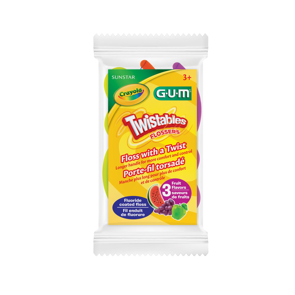 853 : Porte-fil dentaire Crayola™ TWISTABLES™ (48 échantillons aux patients)